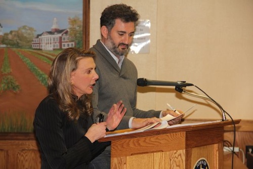 Georgia Malone and Amir Korangy at Monday's IDA meeting