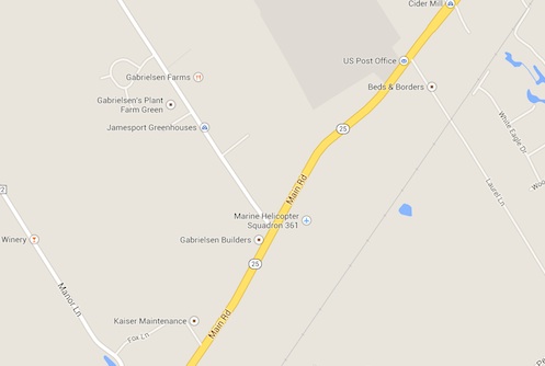 Area of a fatal crash in Laurel early this morning (Google maps)