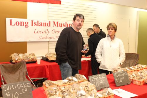 John Quigley and Jane Macguire of L.I. Mushroom in Cutchogue, where varieties of mushrooms are grown hydroponically year-round.