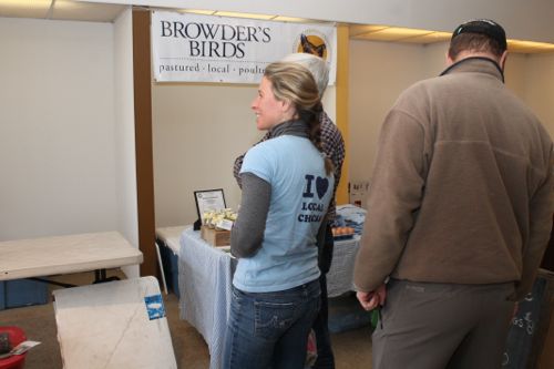 Holly Browder of Browder's Birds, selling organic eggs and pastured poultry