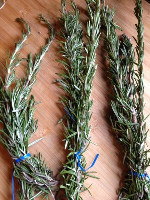 Step 1: Tie together small bunches with a twist tie or twine