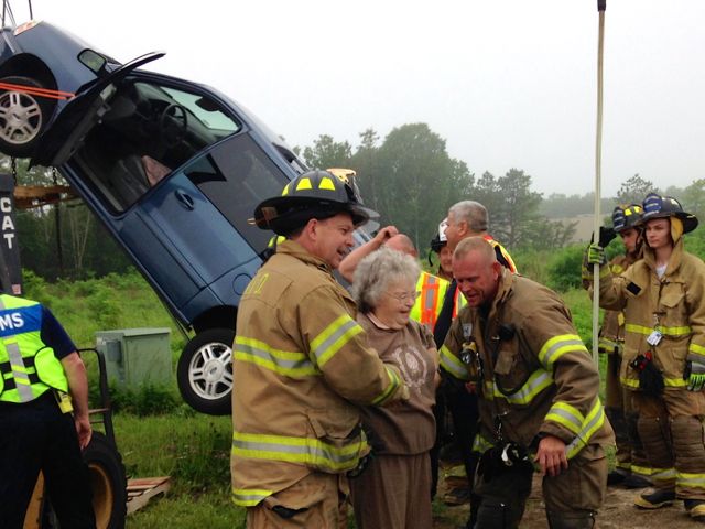 Riverhead Fire Department ex-chief Robert Zaweski, who was honored Tuesday with the 2013 Riverhead Fire Department Firefighter of the Year, on the scene of an accident this morning.