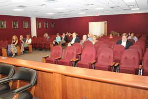 Very few people attended an information session and public hearing on PSEG-LI's 'Utility 2.0' plan Tuesday morning at the county center. (Photo: Denise Civiletti)