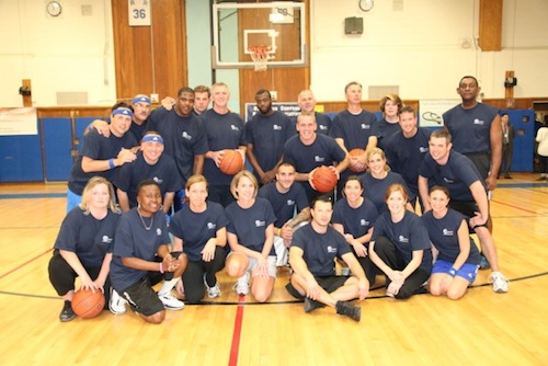 The RCFA team assembled for a picture before last year's game against the Harlem Wizards. (Courtesy photo)