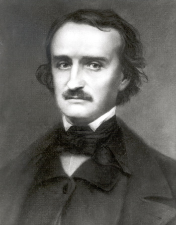 Portrait of Edgar Allan Poe by Friedrich Bruckmann (1876) from the Poe Museum in Richmond, Va.