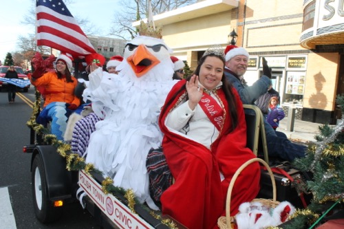 Polish Town Civic Association float in the Lion's Club Christmas parade this week.