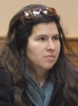Isabelle Gonzalez at a town board work session in January.