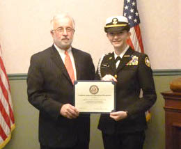 Cadet Brianne Corwin, who has been nominated to the U.S. Naval Academy by Congressman Tim Bishop.