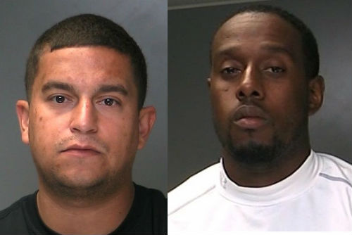 Prosecutors say Eric Gomez, 29, of Calverton, left, was the principal street dealer in a marijuana ring led by Brian Poole, 27, of Bellport, right. Photos: Suffolk County District Attorney's Office
