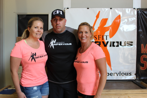 Anna and Sam Cila met Terri Davis, right, when they all joined the CrossFit facility two years ago. Photo: Katie Blasl
