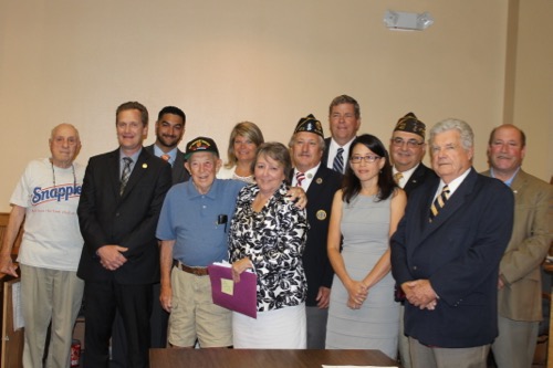 The Riverhead Veterans Advisory Committee announced the new veterans benefits card at the Aug. 4 town board meeting.