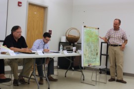 Gibbons presented a conceptual plan last night to a county advisory committee, which then heard concerns from local residents about the property's development. Photo: Katie Blasl