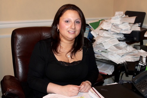 Danielle Sessa at her desk in her upstairs office. Photo: Denise Civiletti