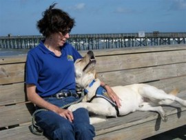 Patterson and her assistance dog, Mahler, several years ago. Courtesy photo: Canine Companions