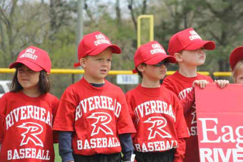 Riverhead Little League teams used to feature the name of the local businesses sponsoring them, like this team sponsored by Eagle Chevrolet in 2011. File photo: Peter Blasl