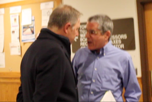 Larry Simms, right, and Joseph Petrocelli. Video screenshot